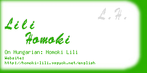 lili homoki business card